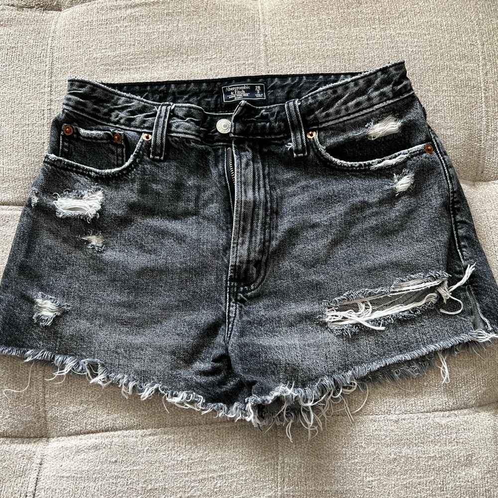 Abercrombie & Fitch high rise jean shorts size 2